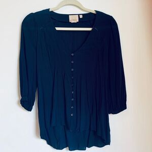 Anthro boho button up top (vanessa Virginia)